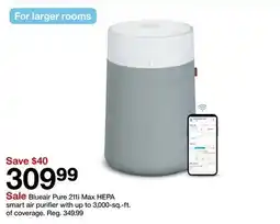 Target Blueair Pure 211i Max HEPA smart air purifier with up to 3,000-sq.-ft. of coverage offer
