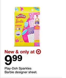 Target Play-Doh Sparkles Barbie designer sheet offer