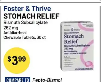 Health Mart Foster & Thrive STOMACH RELIEF Bismuth Subsalicylate offer