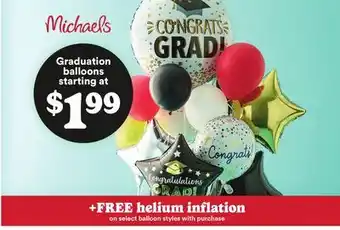 Michaels Graduation balloons offer