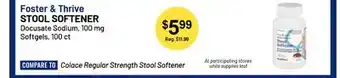 Health Mart Foster & Thrive STOOL SOFTENER offer