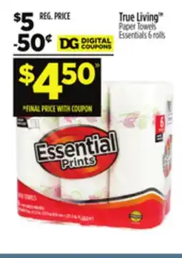Dollar General True Living Paper Towels Essentials offer
