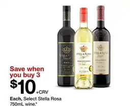 Target Select Stella Rosa 750mL wine offer