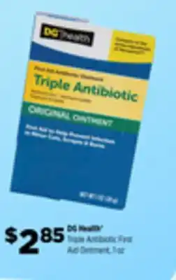 Dollar General DG Health Antibiotic First Aid Ointment offer