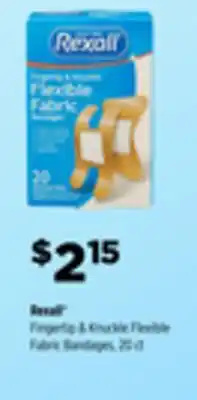 Dollar General Rexall Fingertip & Knuckle Flexible Fabric Bandages offer