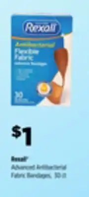 Dollar General Rexall Advanced Antibacterial Fabric Bandages offer