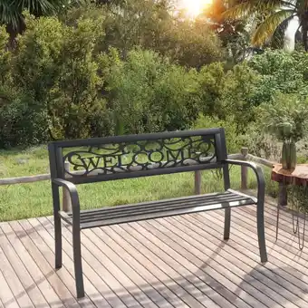 Walmart vidaXL Patio Bench 49.2 Steel Black offer
