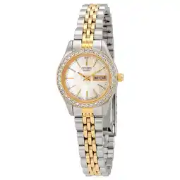 Walmart Citizen Quartz Crystal Mother of Pearl Dial Ladies Watch EQ0534-50D offer