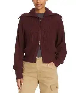 Walmart Bass Outdoor Women Regular fit Long Sleeve Full Zip Sweater XL Red Solid offer