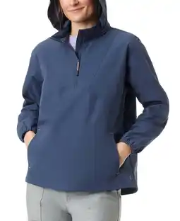 Walmart Bass Outdoor Women Regular fit Half Zip Sweater Small Blue Solid offer