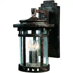 Walmart Maxim Santa Barbara DC Three Light 20-Inch Outdoor Wall Light - Sienna - 3135CDSE offer