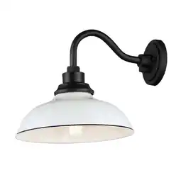 Walmart Maxim 35114WTBK 11.25 x 12 in. Granville Outdoor Wall Mount, White & Black offer