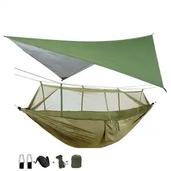 Walmart 2 Person Camping Hammock Tent Mosquito Net+Waterproof Rainfly Tarp Shelter Cover offer