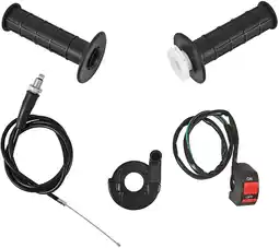 Walmart Trkimal Handle Bar Throttle Grips 50 Cable for ATV/Dirt Bike, Fits 22mm Bar, Black, Includes Switch offer