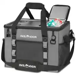 Walmart INSMEER Soft Cooler Bag with Hard Shell 42.3 Qt, Collapsible and Leakproof Ice Chest 70 Cans offer