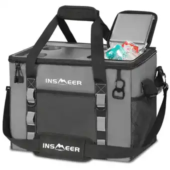 Walmart INSMEER Soft Cooler Bag with Hard Shell 42.3 Qt, Collapsible and Leakproof Ice Chest 70 Cans offer