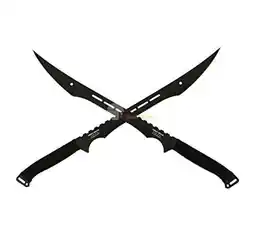 Walmart Swordmaster - 27 Stainless Steel Dual Full Blade Black Sword Machete with Sheath offer