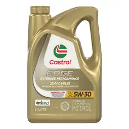 Walmart Castrol EDGE Extended Performance 5W-30 Advanced Full Synthetic Motor Oil, 5 Quarts offer