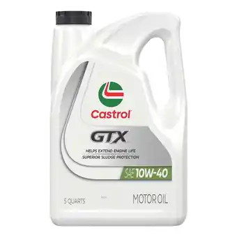 Walmart Castrol GTX 10W-40 Conventional Motor Oil, 5 Quarts offer