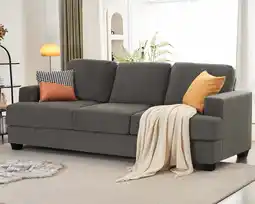 Walmart papajet 89 inch Sofa, Comfy Couch with Deep Seats, 3 Seater Sofa for Living Room, Grey Chenille offer