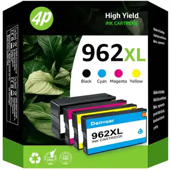 Walmart 962 Ink Cartridge Compatible with HP 962XL Ink Cartridges for HP Officejet Pro 9015e 9015 9010 9018e offer