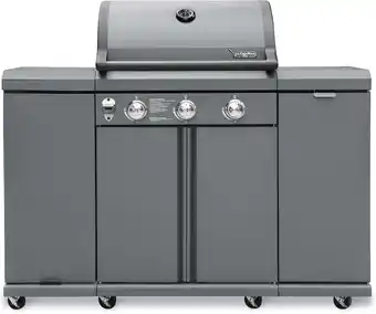 Walmart Propane Gas Grill 3 Burners with Kitchen Island for Backyard Outdoor by BRANDMAN GRILLS SINCE 1987 offer