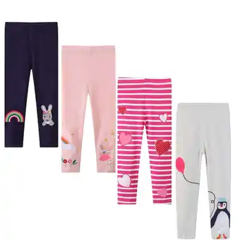 Walmart Girls' Assorted Everyday Pull on Leggings, 4-Pack, Sizes 2T-7T offer