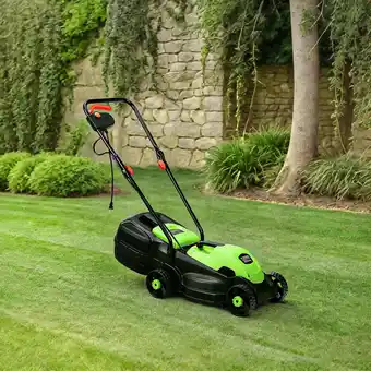Walmart Aimee Lii 14 Inch Electric Push Lawn Corded Mower with Grass Bag for Garden Yard, Green offer