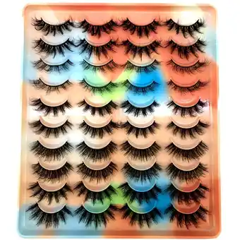 Walmart HBZGTLAD 20 Pairs Natural False Eyelashes 5 Style Different False Eyelashes 3d Extension Lashes 6D01 offer