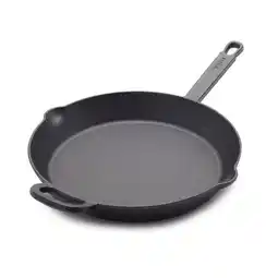 Walmart GreenPan Bobby Flay 12” Cast Iron Pre-Seasoned Skillet with Helper Handle, Heavy Duty, Black offer