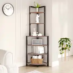 Walmart JRHRXXY Corner Shelf Stand,6 Tier Ladder Bookshelf,Bookcase Display for Living Room,Home Office offer