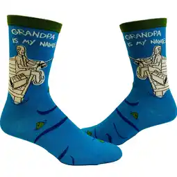 Walmart Men's Grandpa Is My Name Fishing Is My Game Socks Funny Grandfather Fisherman Novelty Footwear offer
