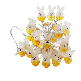 Walmart LED Easter Eggshells Rabbits Shaped Copper Lamp Festival Decorative Lantern String offer