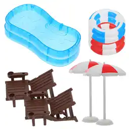 Walmart 2 Pack Mini Swimming Pool Model House Decoration Chair Baby offer