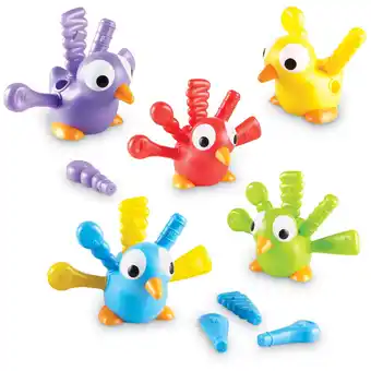 Walmart Learning Resources Fine Motor Peacock Pals Fine Motor Toddler Toy Sorting Set Set of 5 Ages 18 mos offer
