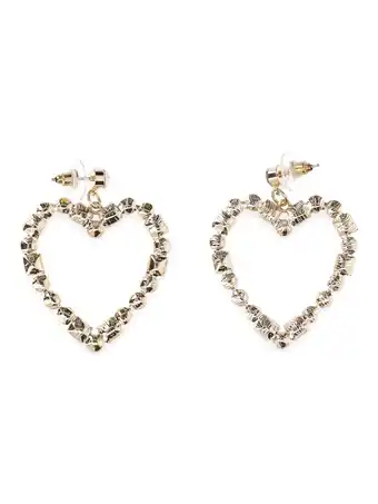 Walmart Madden NYC Women's Fashion Gold Tone Mixed Gem Heart Drop Earrings offer