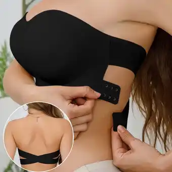Walmart Summer Savings Clearance! LADIGASU Women's Solid Color Strapless Bra Side Buckle Tube Top Underwear offer
