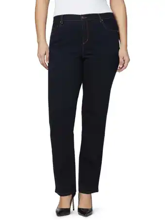 Walmart Gloria Vanderbilt Plus Size Short Length Amanda Straight Leg Jean offer
