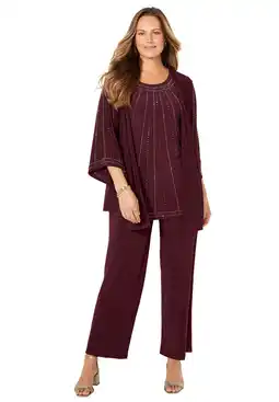 Walmart Catherines Women's Plus Size Petite Luminary 3-Piece Pant Set offer
