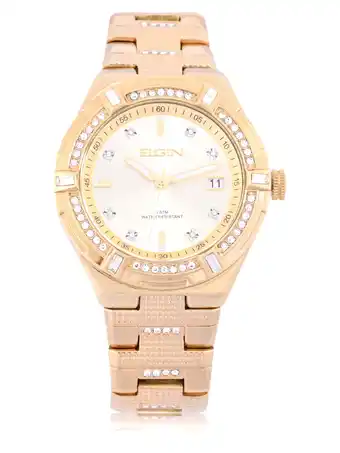 Walmart Elgin Adult Male Watch with Czech Stones in Gold and (FG180013) offer