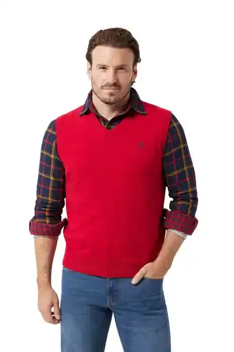Walmart Chaps Men's & Big Men's Fine Gauge V-Neck Sweater Vest offer