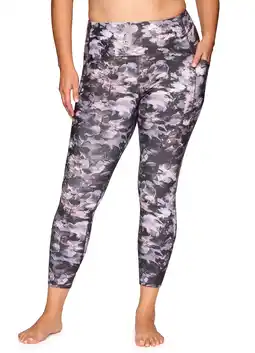 Walmart RBX Active Plus Size Feminine Watercolor Floral Full Length Legging with Pockets offer