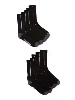 Walmart Starter Men's Sporty Line Rib Crew Socks, 10-Pack offer