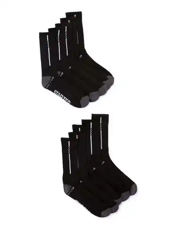 Walmart Starter Men's Sporty Line Rib Crew Socks, 10-Pack offer