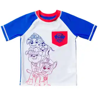Walmart Paw Patrol Chase Marshall Rubble Toddler Boys Rash Guard Toddler to Little Kid offer