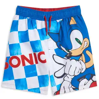 Walmart SEGA Sonic The Hedgehog UPF 50+ Swim Trunks Bathing Suit Toddler to Big Kid offer