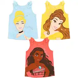 Walmart Disney Princess Moana Belle Cinderella Toddler Girls 3 Pack Tank Tops Infant to Big Kid offer