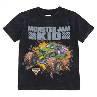 Walmart Monster Jam Grave Digger Vintage Wash Matching Family T-Shirt Toddler to Big Kid offer