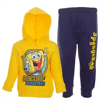 Walmart SpongeBob SquarePants Toddler Boys Fleece Hoodie and Pants Outfit Set Toddler to Big Kid offer