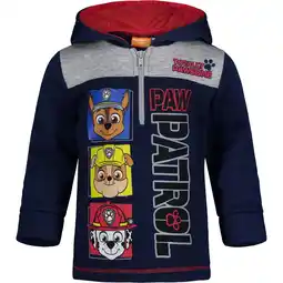 Walmart Paw Patrol Chase Marshall Rubble Big Boys Fleece Half Zip Hoodie Toddler to Big Kid offer